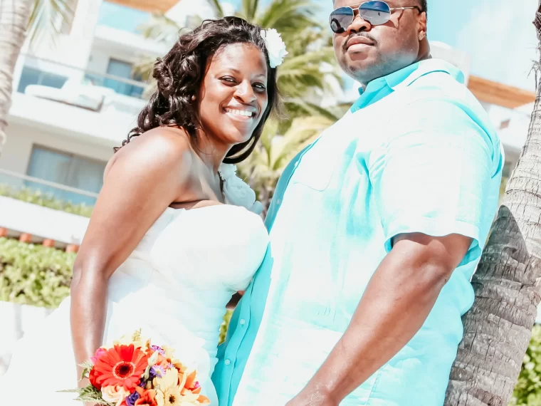 black married couple in Cancun
